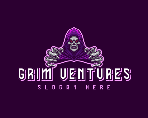 Horror Grim Reaper logo design