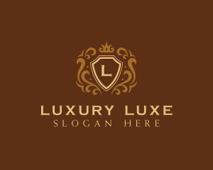 Royal Lux Crown Shield logo design