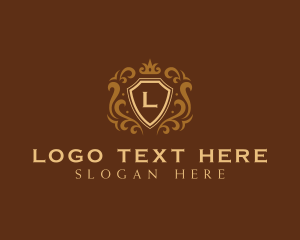 Sovereign - Royal Lux Crown Shield logo design