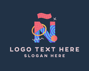 Artistic - Pop Art Letter Ñ logo design