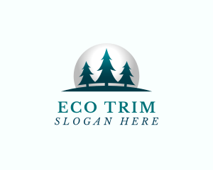 Eco Pine Tree Forest logo design