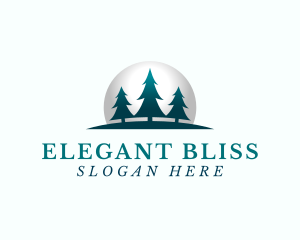 Christmas - Eco Pine Tree Forest logo design