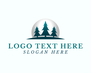 Recreation - Eco Pine Tree Forest logo design