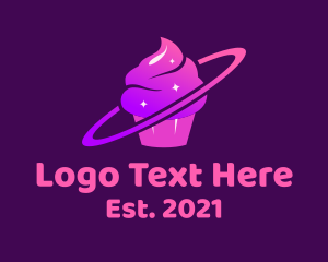Patissier - Starry Cupcake Orbit logo design