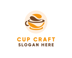 Cup - Coffee Bean Cup logo design