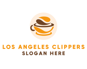 Donut - Coffee Bean Cup logo design