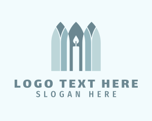 Church Candle Parish logo design