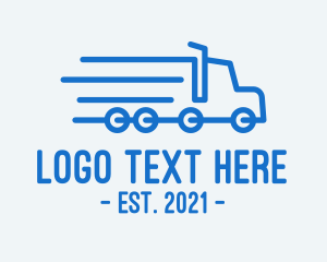 Delivery - Fast Cargo Truck logo design