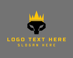 Fiction - Geometric Skull King logo design