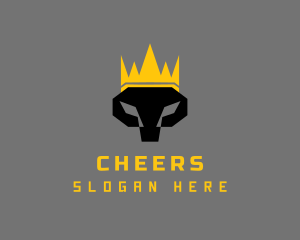 Team - Geometric Skull King logo design