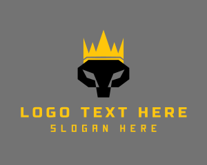 King - Geometric Skull King logo design