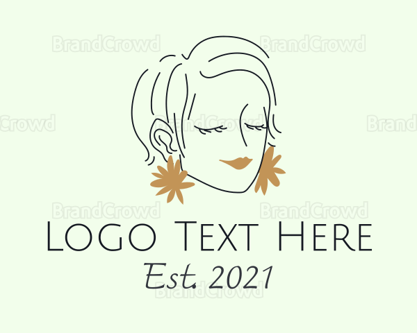 Beauty Woman Earrings Logo