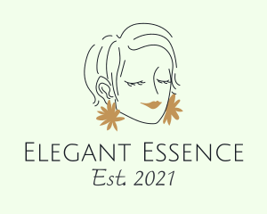 Beauty Woman Earrings logo design