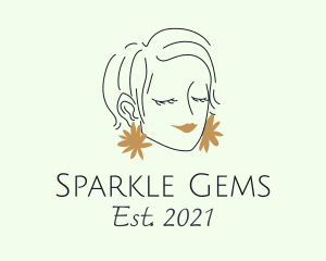 Earrings - Beauty Woman Earrings logo design