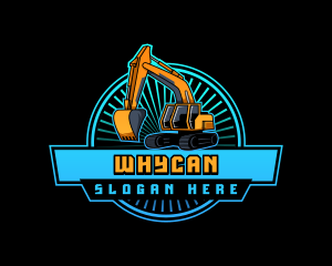 Excavator Machinery Miner Logo
