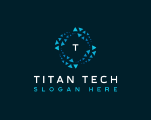 Artificial Intelligence Cyber Tech logo design