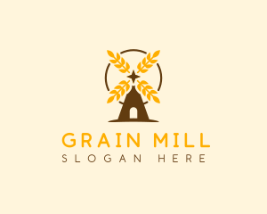 Flour Mill Wheat Farm logo design