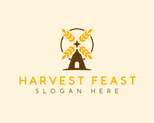 Flour Mill Wheat Farm logo design