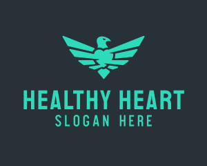 Eagle Heart Wings logo design
