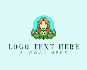 Woman Leaf Wellness Logo