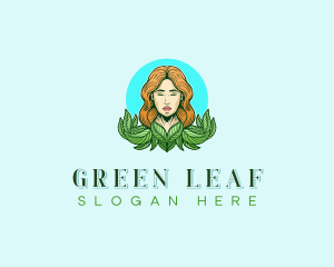 Woman Leaf Wellness logo design