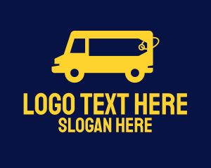 Van For Hire - Yellow Van Vehicle logo design
