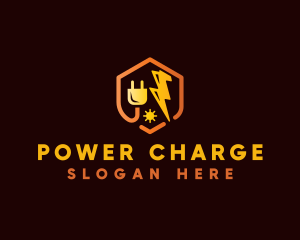 Power Electric Plug logo design