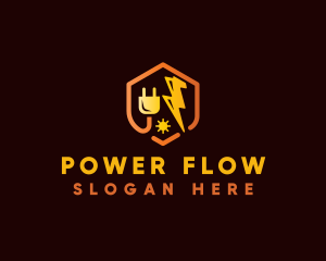 Power Electric Plug logo design