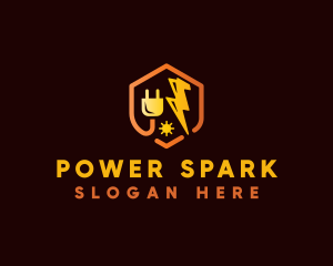 Power Electric Plug logo design