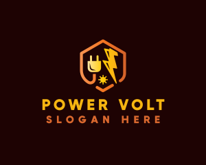 Power Electric Plug logo design