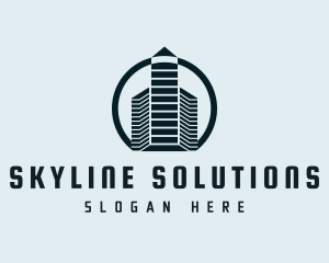 Construction Skyscraper Realty logo design