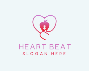 Stethoscope - Stethoscope Apple Heart logo design