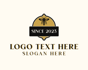 Beekeeper - Bee Natural Honeycomb logo design