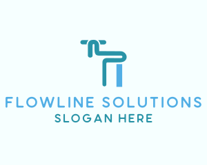 Pipeline - Blue Tap Faucet logo design