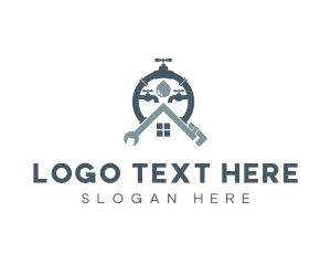 Repair - Industrial Home Plumbing Handyman logo design