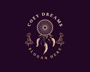 Native Dream Catcher Decoration logo design