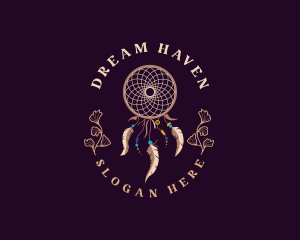 Native Dream Catcher Decoration logo design