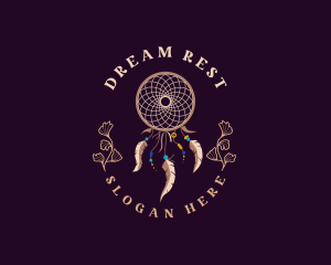 Native Dream Catcher Decoration logo design