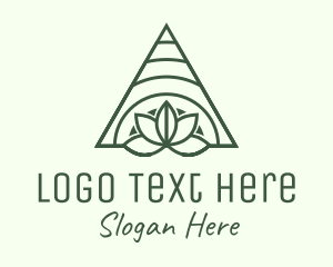 Spa - Leaf Spa Triangle logo design