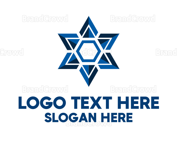 Geometric Star Of David Logo