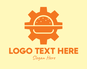 Hamburger - Burger Gear Restaurant logo design