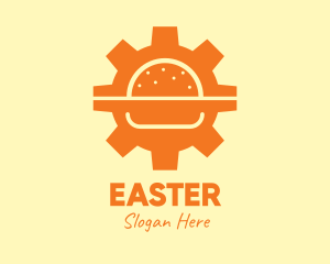 Hamburger - Burger Gear Restaurant logo design
