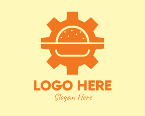 Lunch - Burger Gear Restaurant logo design