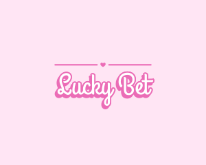 Girly Heart Script logo design