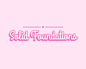 Beauty Shop - Girly Heart Script logo design