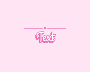 Girly Heart Script logo design