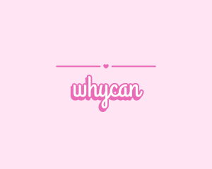 Beauty Blogger - Girly Heart Script logo design