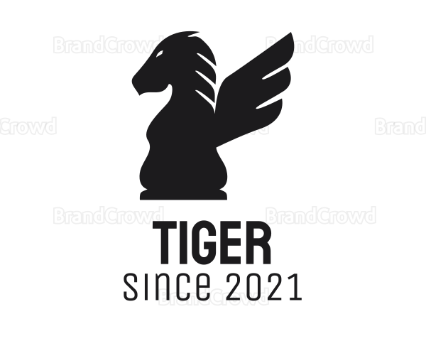 Winged Chess Horse Logo