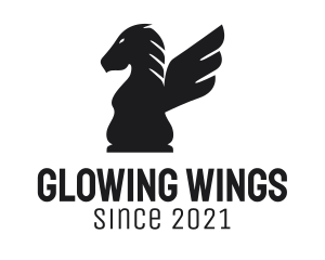 Winged Chess Horse  logo design