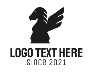 Winged Chess Horse  Logo